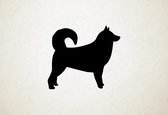 Alaska Malamute - Silhouette hond - XS - 23x26cm - Zwart - wanddecoratie