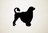 Portugese waterhond - Silhouette hond - XS - 25x27cm - Zwart - wanddecoratie