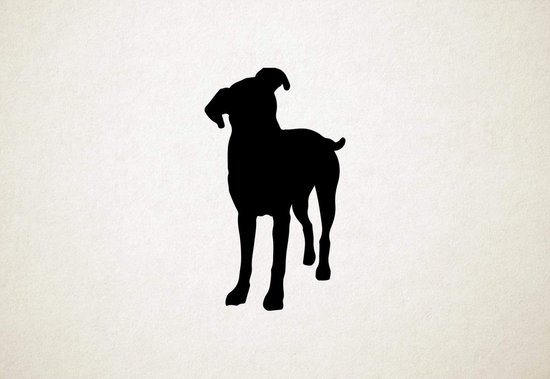 Boxmatian - Silhouette hond - L - 107x55cm - Zwart - wanddecoratie