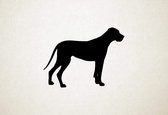 Daniff - Silhouette hond - M - 60x80cm - Zwart - wanddecoratie