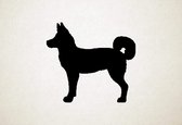 Shepsky - Silhouette hond - S - 45x50cm - Zwart - wanddecoratie