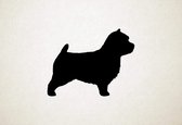 Norwich Terrier - Silhouette hond - M - 60x77cm - Zwart - wanddecoratie