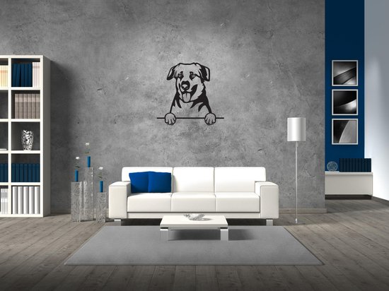 Chinook - chien avec pattes - S - 43x45cm - Zwart - décoration murale