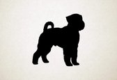 Dwergschnauzer - Silhouette hond - M - 61x60cm - Zwart - wanddecoratie