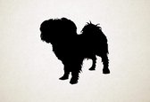Morkie - Silhouette hond - L - 75x78cm - Zwart - wanddecoratie