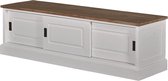 Tv meubel - lisa - tv stand 3 sliding deurs - wit