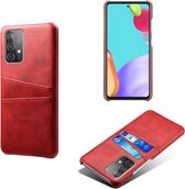 Dual Card Back Cover - Samsung Galaxy A52 / A52s Hoesje - Rood