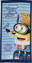 strandlaken Minions microfiber 70 x 140 cm blauw