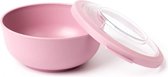 lunchbox 17 x 9 cm roze 1000 ml 2-delig