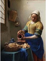 Diamond painting - Het melkmeisje van Johannes Vermeer - Oude meesters - Geproduceerd in Nederland - 60 x 90 cm - canvas materiaal - vierkante steentjes - Binnen 2-3 werkdagen in h