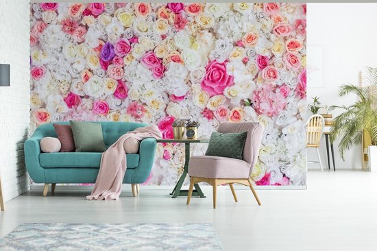 Papier Peint - Papier Papier peint photo Roses - Bloem - Couleurs - Largeur 600 cm x Hauteur 400 cm