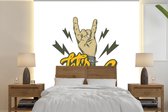 Behang - Fotobehang Vintage - Armband - Rock - Breedte 300 cm x hoogte 300 cm