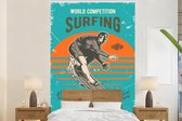 Behang - Fotobehang Vintage - Surf - Surfplank - Breedte 225 cm x hoogte 350 cm