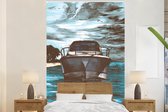 Behang - Fotobehang Boot - Zee - Lucht - Breedte 160 cm x hoogte 240 cm