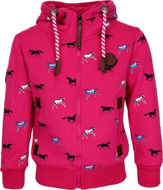 Babes & Binkies Vestje paardjes roze limited Meisjes Roze