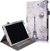 Case2go - Tablet hoes geschikt voor iPad 2021 - 10.2 Inch - Wallet Book Case - Eiffeltoren
