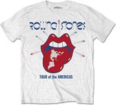 The Rolling Stones Heren Tshirt -2XL- Tour Of The Americas Wit