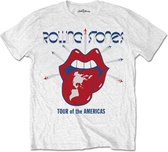 The Rolling Stones - Tour Of The Americas Heren T-shirt - 2XL - Wit