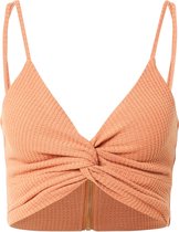 Club L London top plunge Pasteloranje-8 (S)