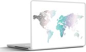 Laptop sticker - 12.3 inch - Wereldkaart - Abstract - Kleuren - Kids - Jongens - Meisjes - 30x22cm - Laptopstickers - Laptop skin - Cover
