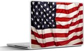 Laptop sticker - 11.6 inch - Close-up van de Amerikaanse vlag - 30x21cm - Laptopstickers - Laptop skin - Cover