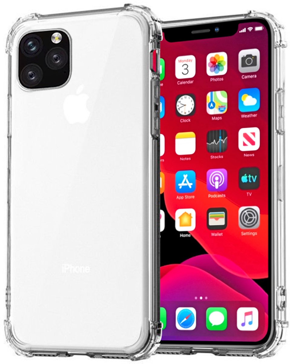 Geschikt voor iPhone 11 Pro bumper case TPU + acryl - transparant