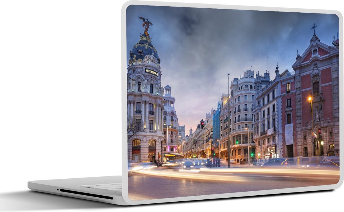 Afbeelding van product SleevesAndCases  Laptop sticker - 13.3 inch - Madrid - Auto - Nacht