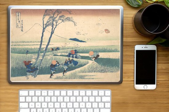 Sticker pour ordinateur portable - 15,6 pouces - Ejiri dans la province de Suruga - peinture de Katsushika Hokusai