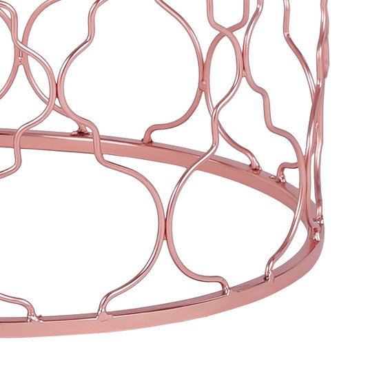 WOMO-DESIGN set de 2 tables d'appoint blanc, Ø 40/45 cm, métal et marbre