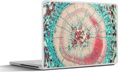 Laptop sticker - 17.3 inch - Cirkel - Blauw - Rood - 40x30cm - Laptopstickers - Laptop skin - Cover