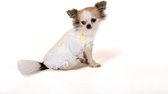 I Love my Dog Dog Dress Crystal, blanc avec jaune