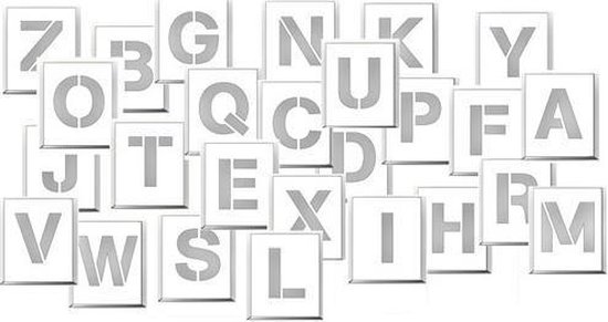 Set alfabet sjablonen A-Z letters 200 mm | bol.com
