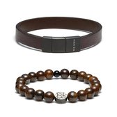 Sem Lewis Sem's Present Heren Armband Leer - Bruin