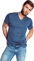 Mewa- T-shirt- Caro- vegan zijde- blauw L