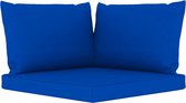 vidaXL 6-delige Loungeset met blauwe kussens