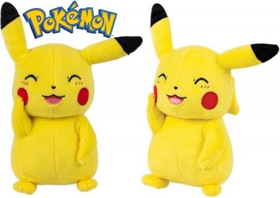 Pokemon - Pikachu - Knipoog - Pluche Knuffel (Tomy) - 20 cm - Pokémon