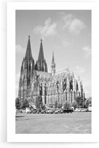 Walljar - Kölner Dom '55 - Zwart wit poster