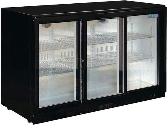 Polar G-Serie 3-Deurs Barkoeling Met Schuifdeuren Zwart 330l, Polar GL006