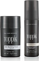Toppik Hair Fibers Voordeelset Wit - Toppik Hair Fibers 12 gram + Toppik Fiberhold Spray 118 ml - Voor direct voller haar