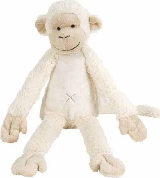 Happy Horse Hangende Aap Knuffel 45cm - Wit - Baby knuffel | bol