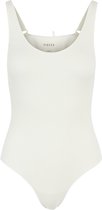 Pieces Rib Body - Bodystocking - Rib patroon - Creme  - XS/S