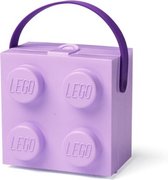 Boîte à lunch Brick 4 avec poignée, lavande - LEGO
