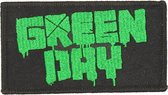 Green Day Classic Logo Standard Geborduurde Patch Embleem Zwart/Groen