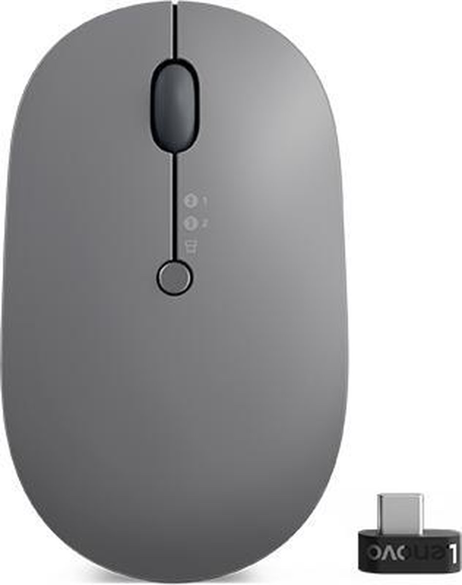Lenovo Go Multi-Device muis Ambidextrous RF draadloos + Bluetooth Optisch 2400 DPI