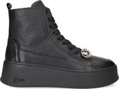 Bronx Bumpp-in 47368 Hoge sneakers - Leren Sneaker - Dames - Zwart - Maat 41