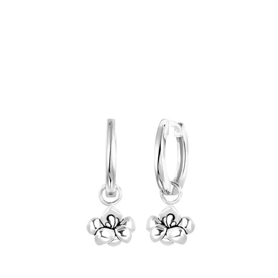 Boucles d'oreilles en argent fleur de naissance