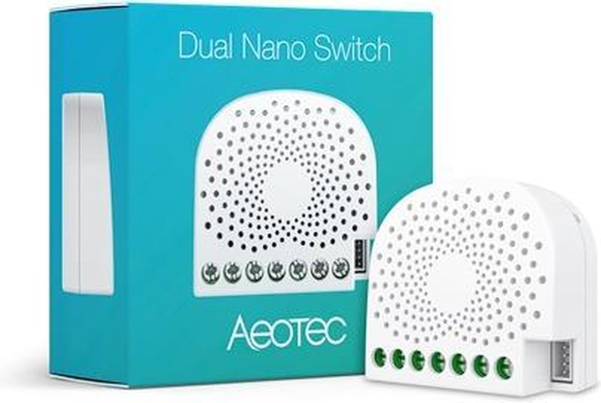 Aeotec Schakelaar Z-Wave Plus Inbouw Dual Nano Switch
