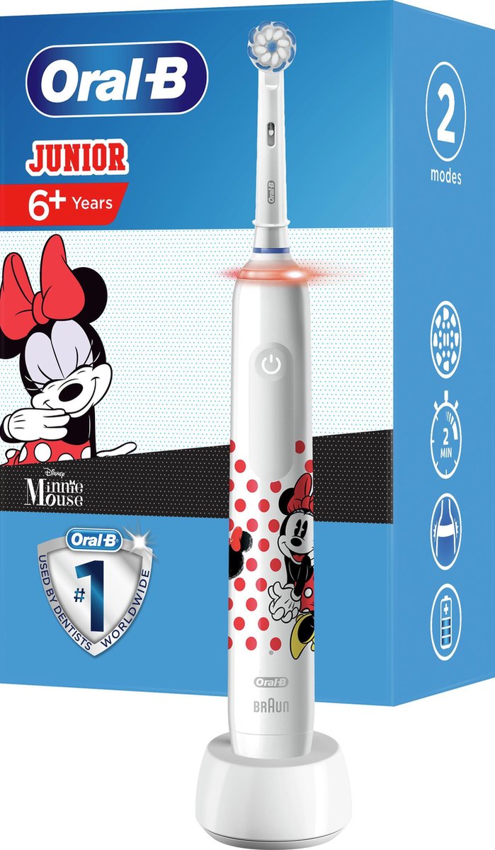 Oral-B Junior Minnie - Elektrische Tandenborstel - Powered By Braun - 1 Handvat en 1 opzetborstel