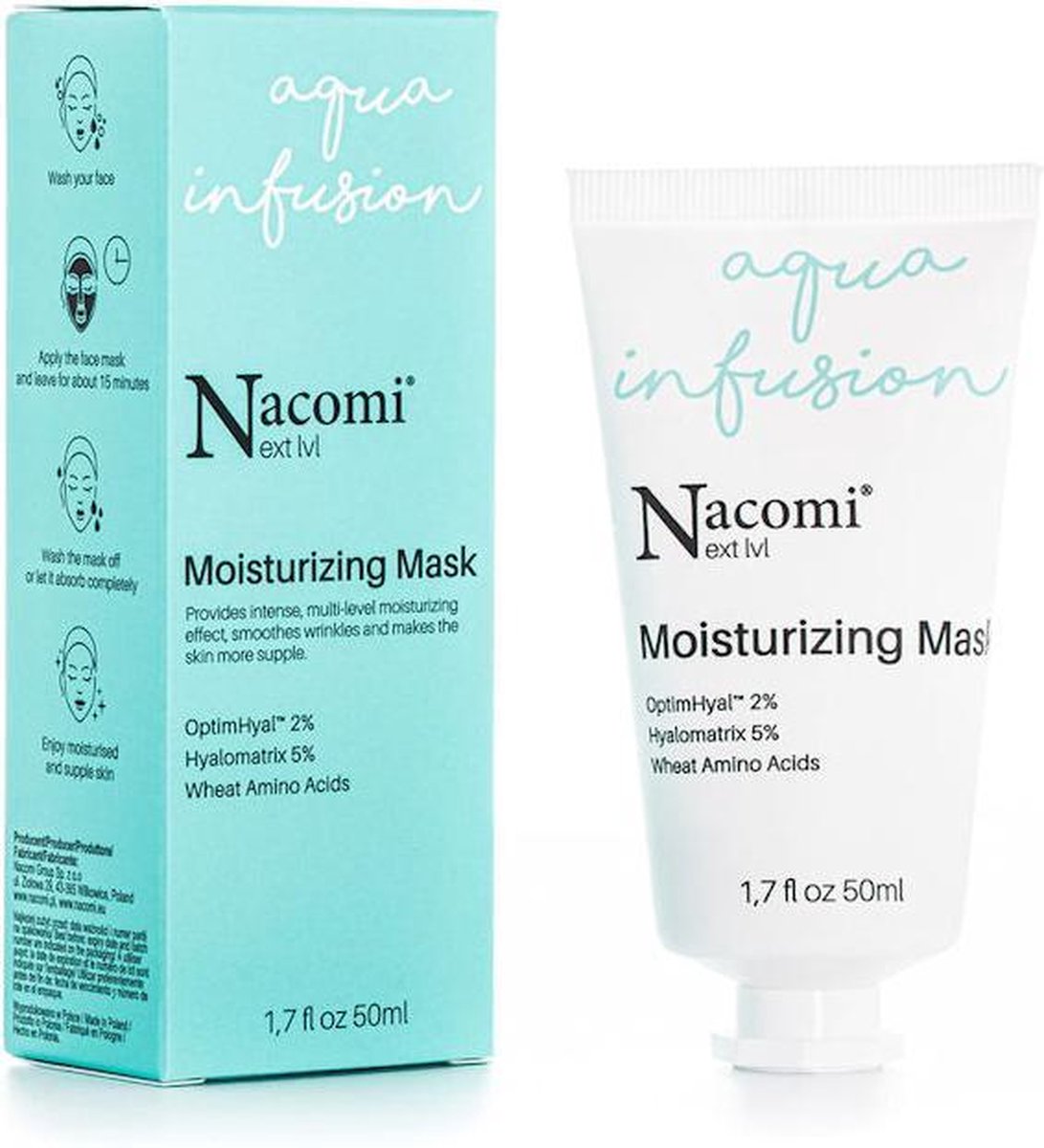 Nacomi Moisturizing Face Mask Aqua Infusion 50ml.