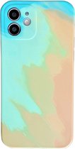 iPhone XS Max Back Cover Hoesje met Patroon - TPU - Siliconen - Backcover - Apple iPhone XS Max - Geel / Groen